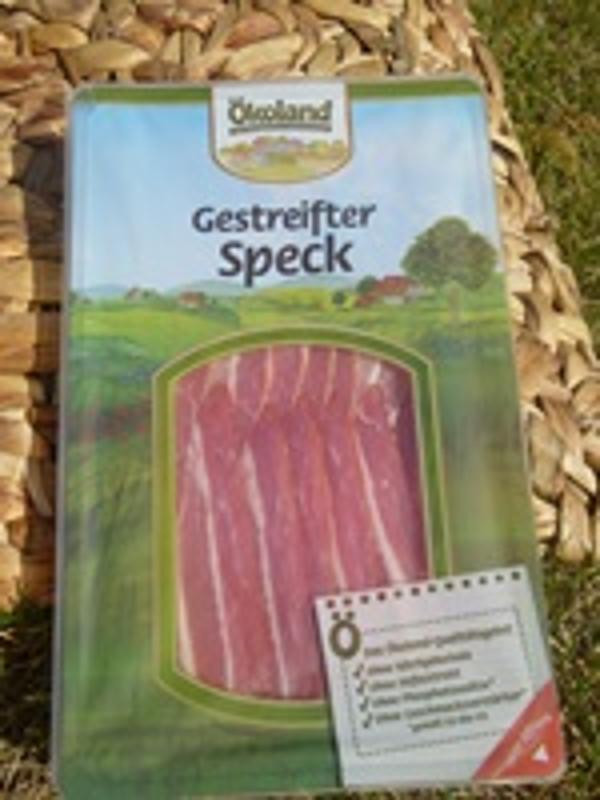 Produktfoto zu Gestreifter Speck, geschnitten, 100g